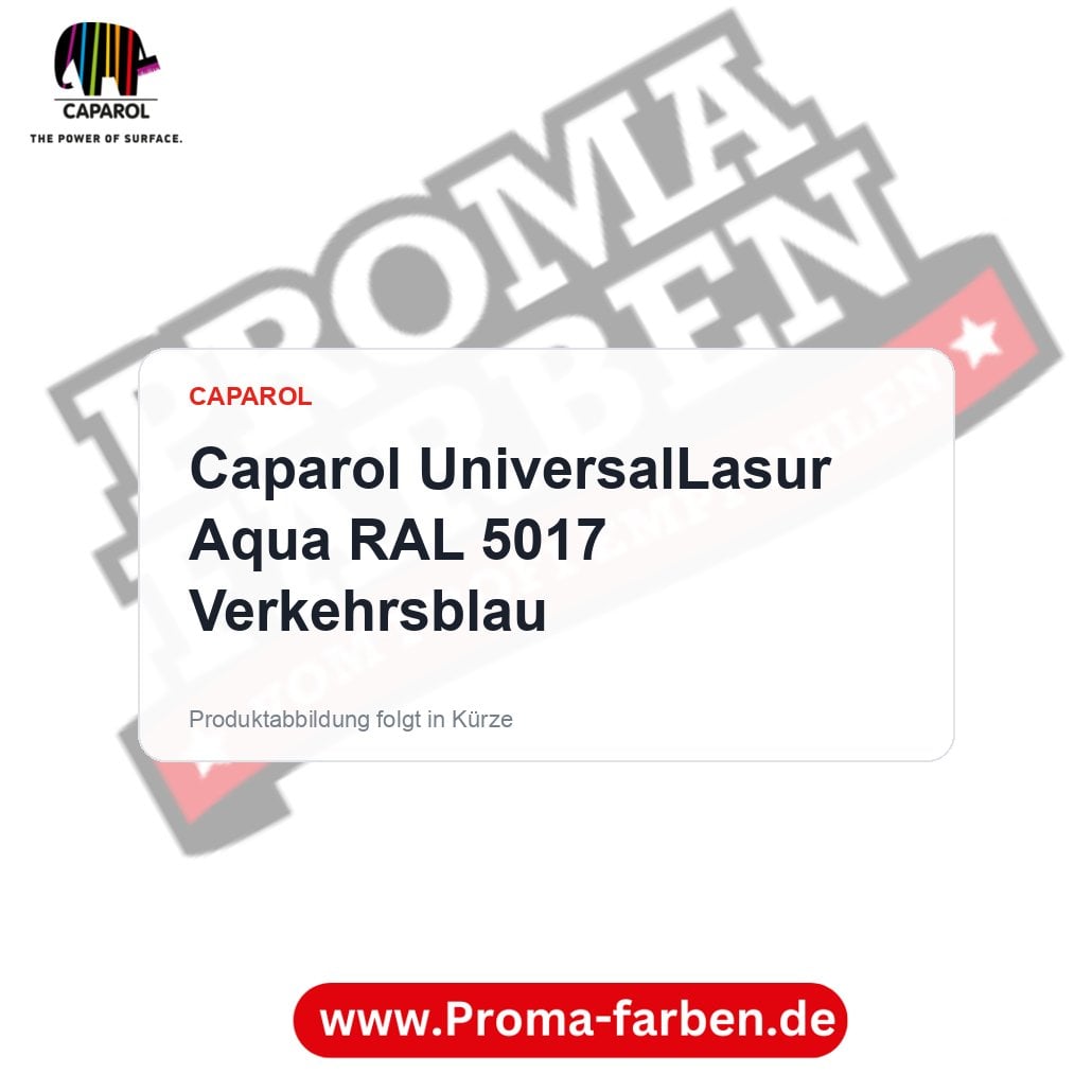 Caparol UniversalLasur Aqua RAL 5017 Verkehrsblau – Proma Farben