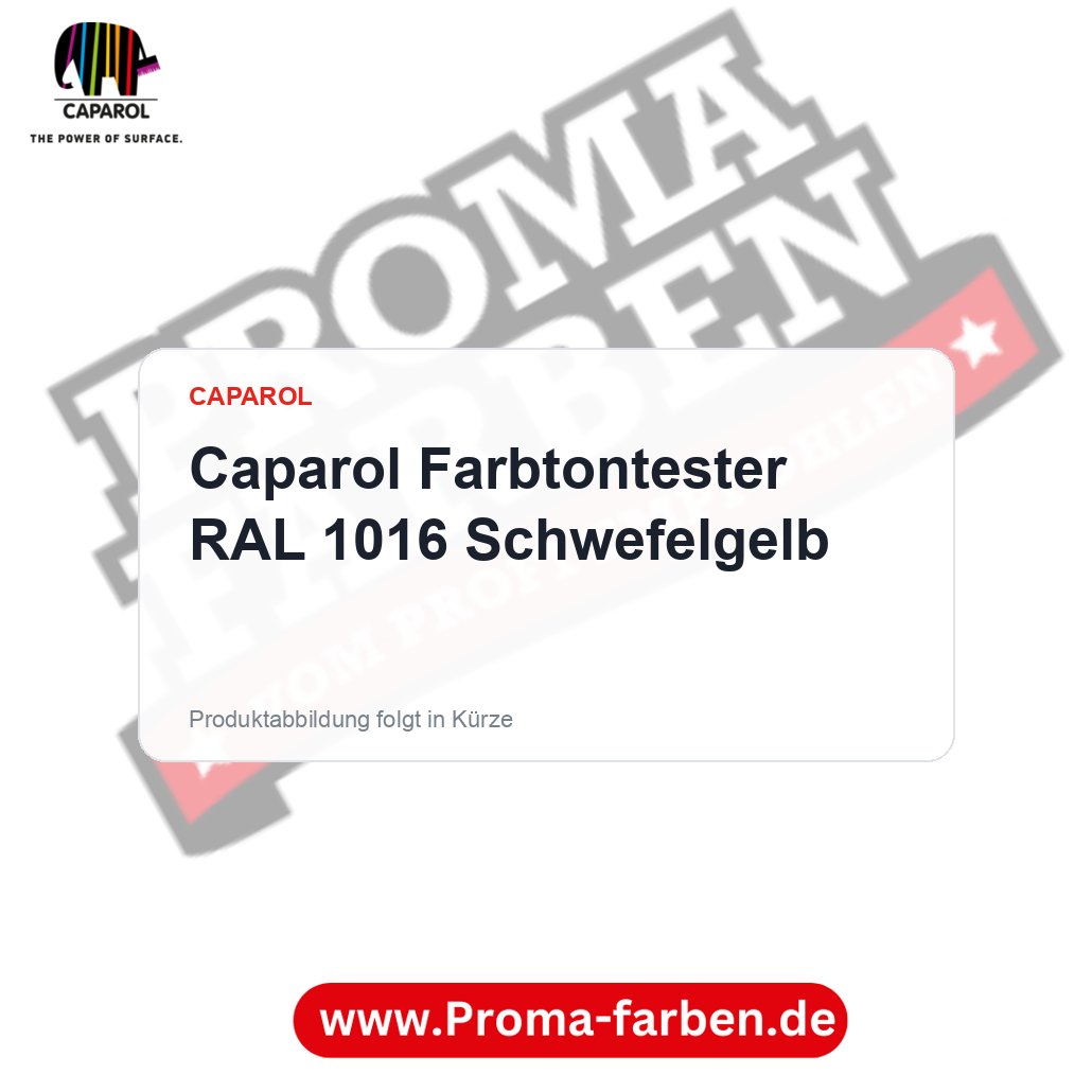 Caparol Farbtontester RAL 1016 Schwefelgelb – Proma Farben
