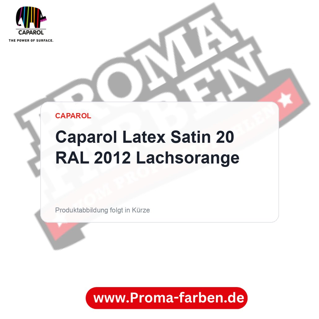 Caparol Latex Satin 20 RAL 2012 Lachsorange – Proma Farben